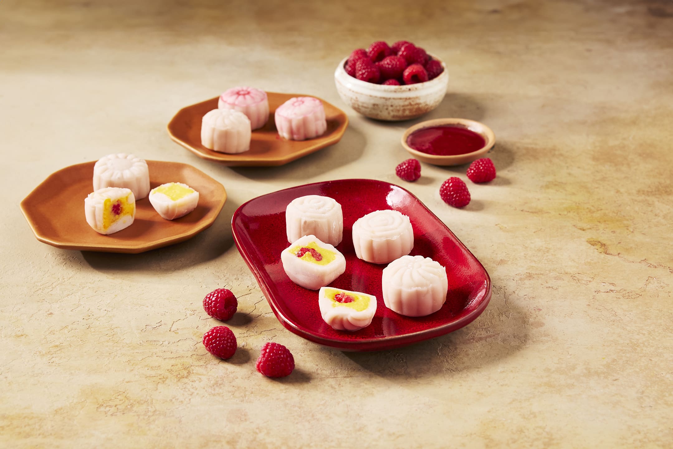 Raspberry Snow Skin Mooncake - Driscolls