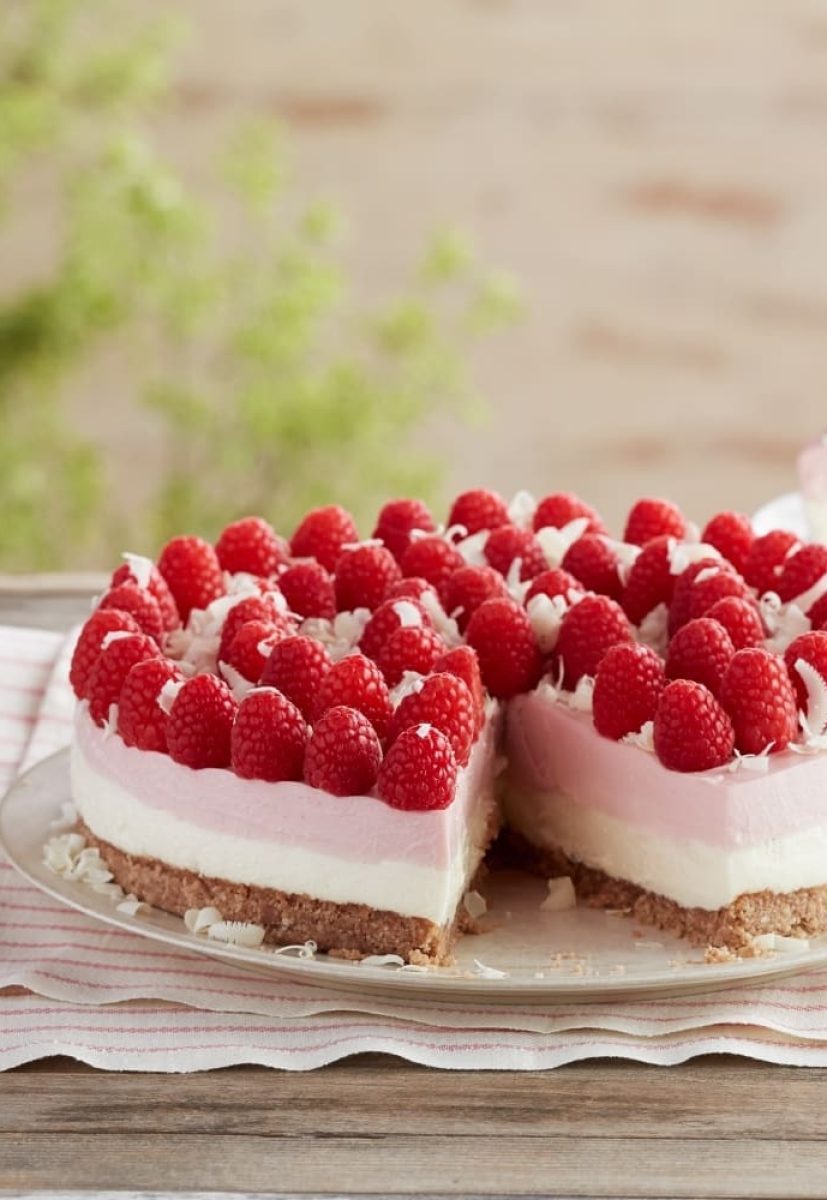White-choc Raspberry Cheesecake