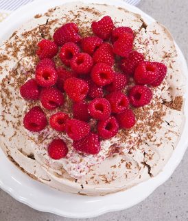 Choc Raspberry Pavlova Sandwich