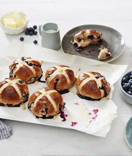 Blueberry Hot Cross Buns
