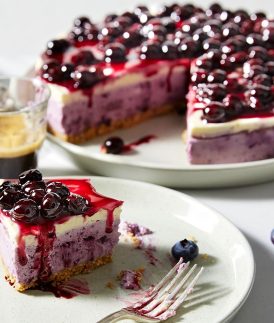No Bake Blueberry Cheesecake