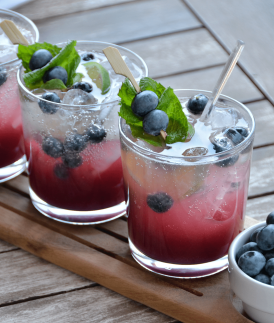 Blueberry Peach Mojito