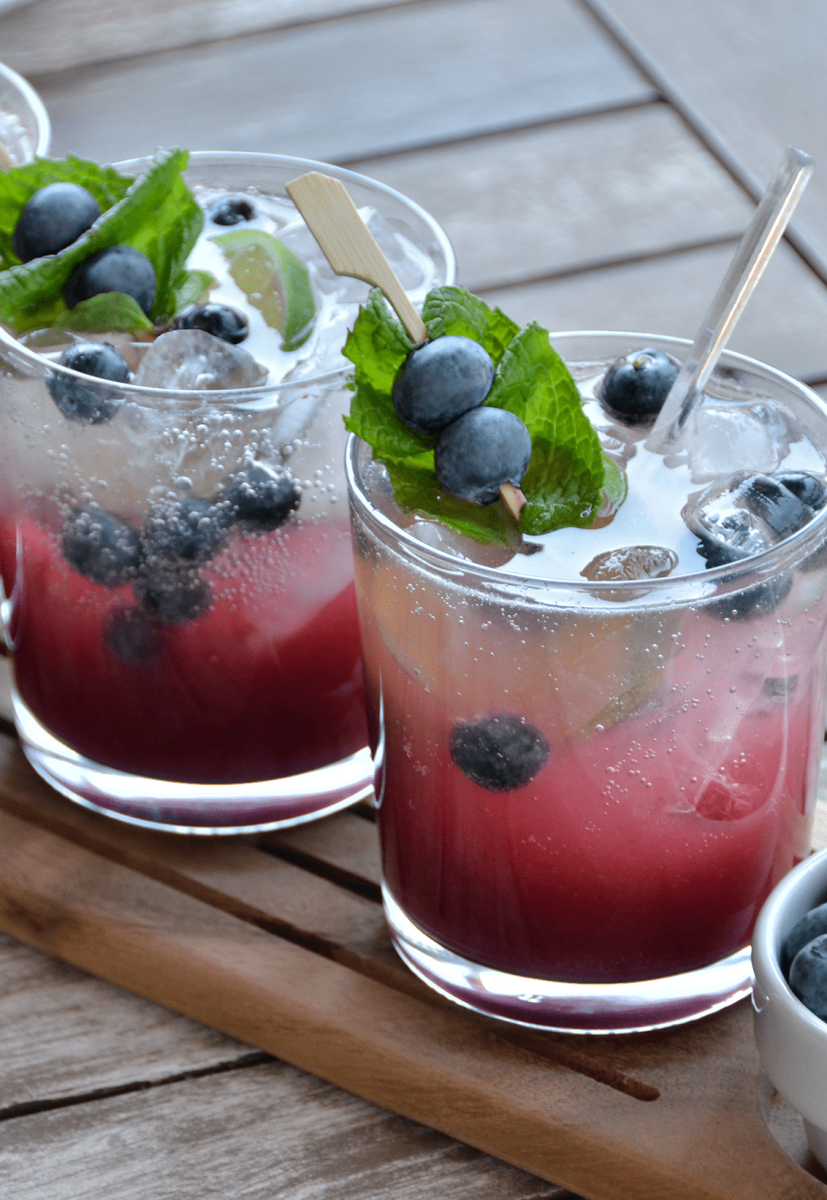 Blueberry Peach Mojito