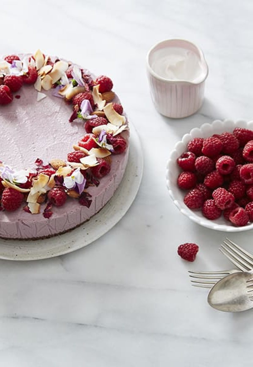Raw Raspberry Cheesecake