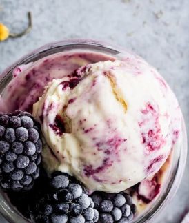 Blackberry Chamomile Ice-cream