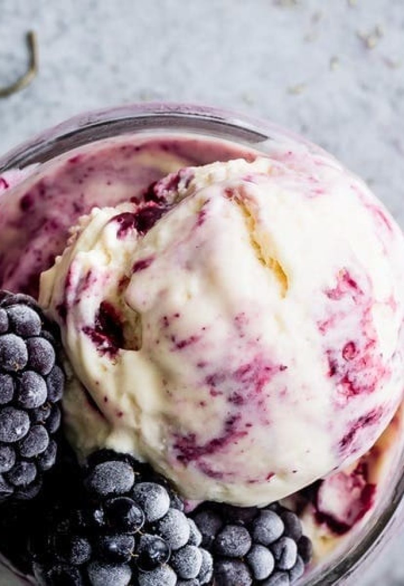 Blackberry Chamomile Ice-cream