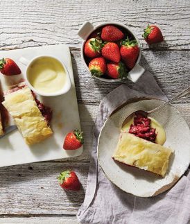 Strawberry & Rhubarb Strudel
