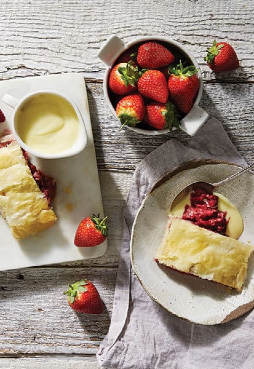 Strawberry & Rhubarb Strudel