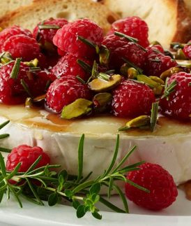 Brie with Honeyed Raspberries