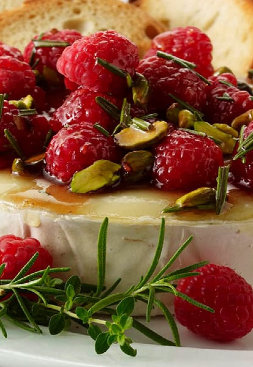 Brie with Honeyed Raspberries