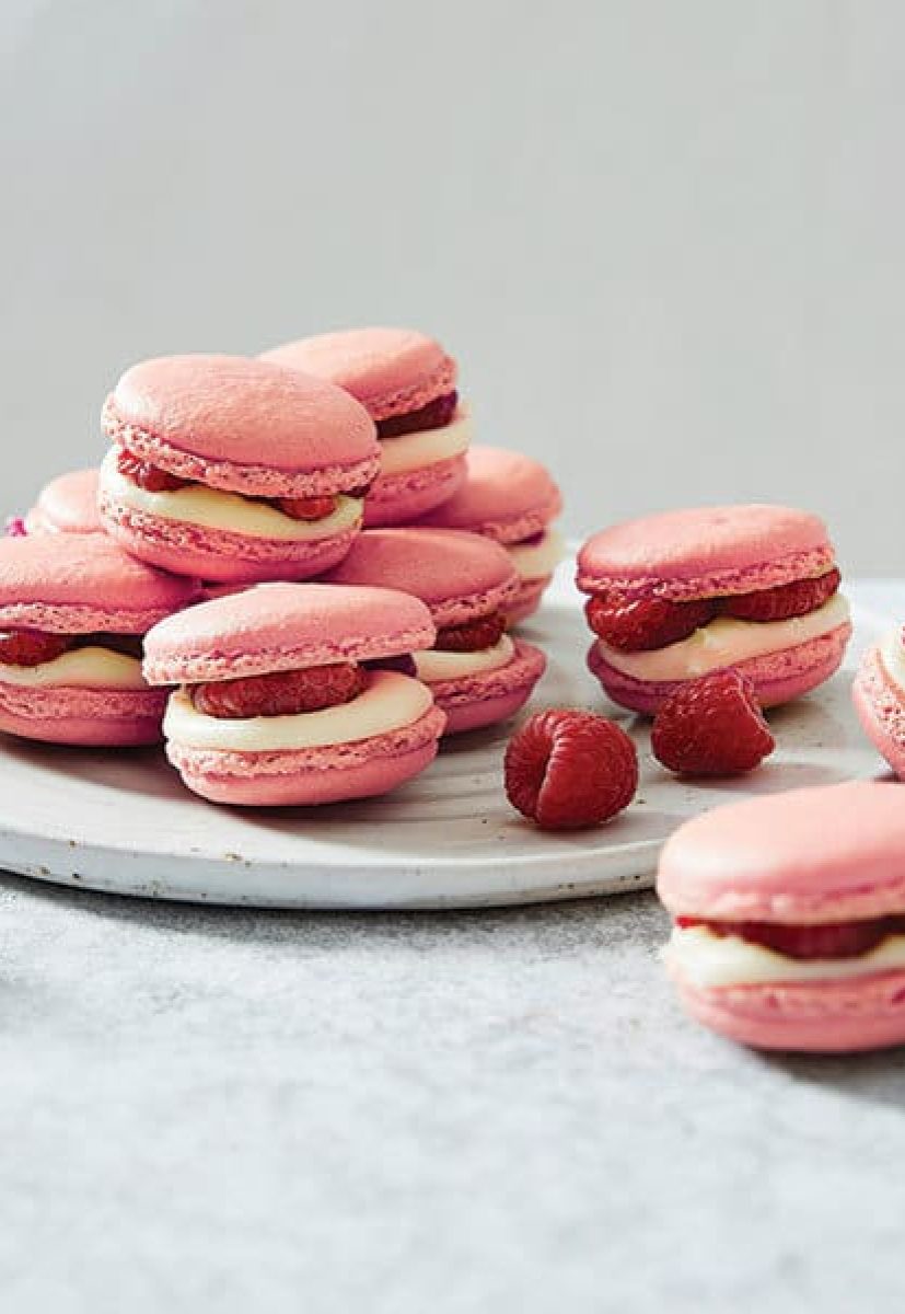 Raspberry Macarons