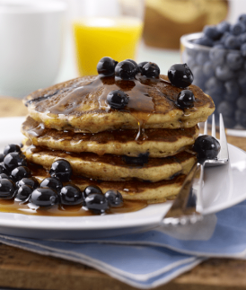 Blueberry Wholemeal Pancakes