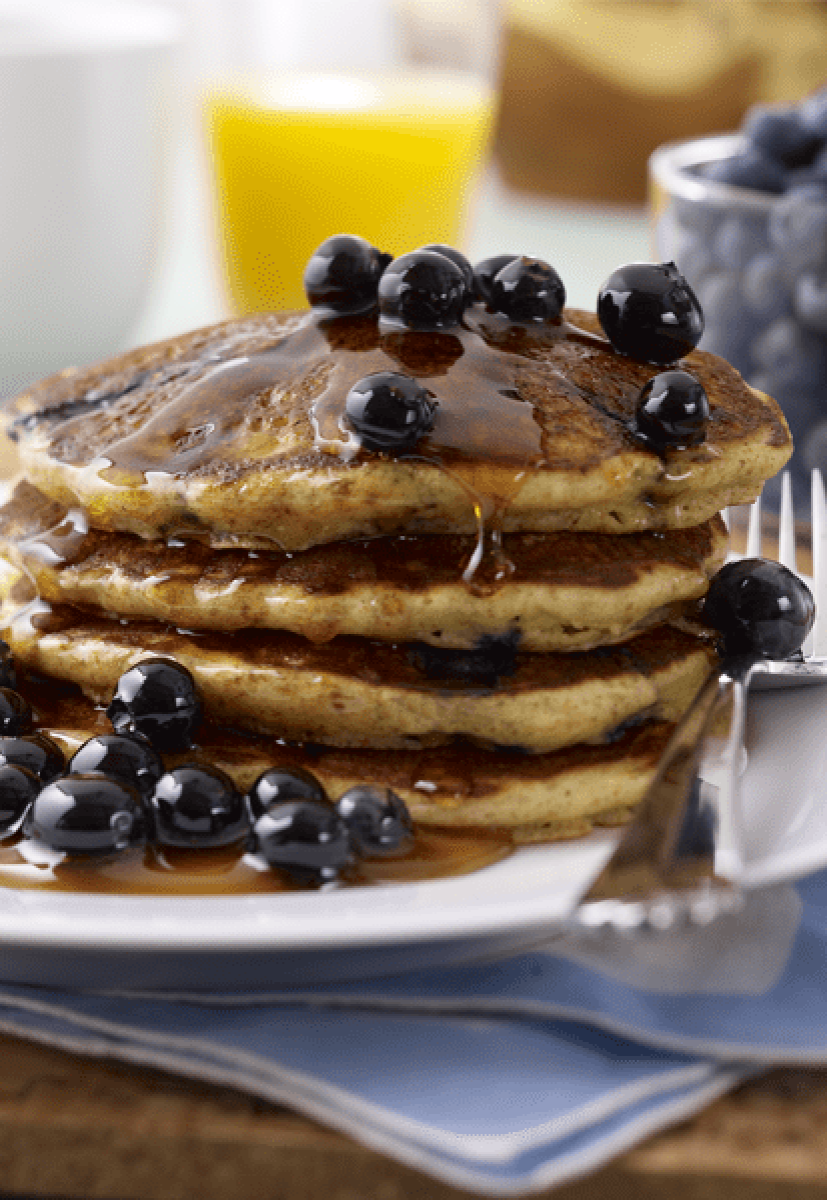 Blueberry Wholemeal Pancakes