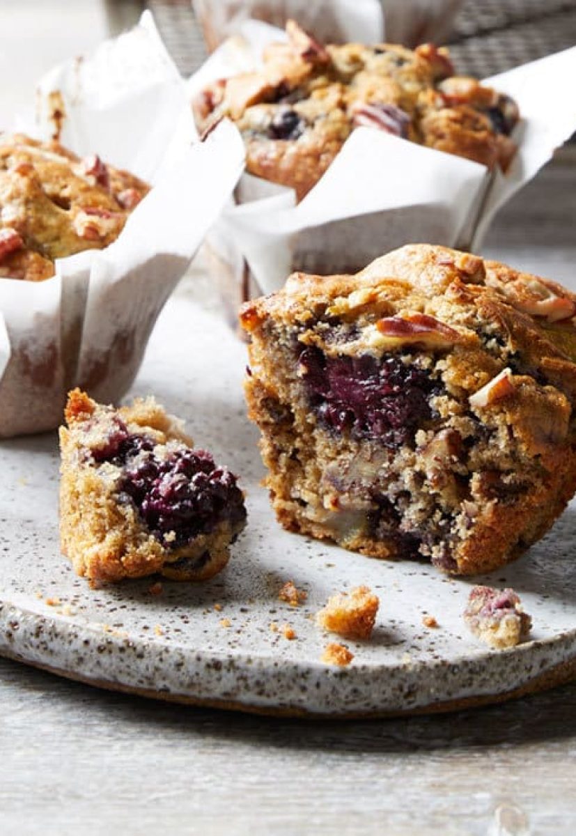 Blackberry, Pear & Pecan Muffins