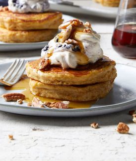 Blackberry Pumpkin Pancakes