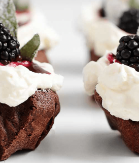 Blackberry Flourless Cupcakes