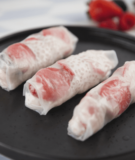 Mixed Berry and Rice Paper Rolls