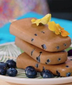 Blueberry and Almond Fudge Popsicles