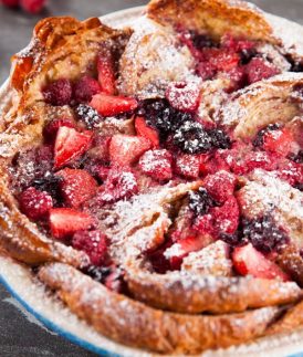 Croissant Bread and Butter Berry Pudding