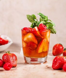 Strawberry and Raspberry Iced-tea
