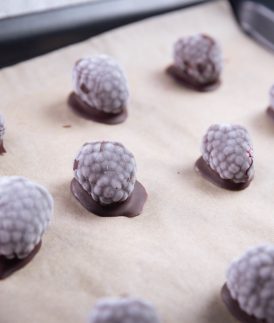 Frozen Chocolate Raspberries