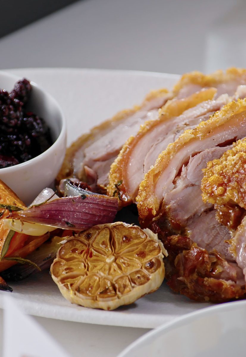 Roasted Pork Loin with Berry Sauce