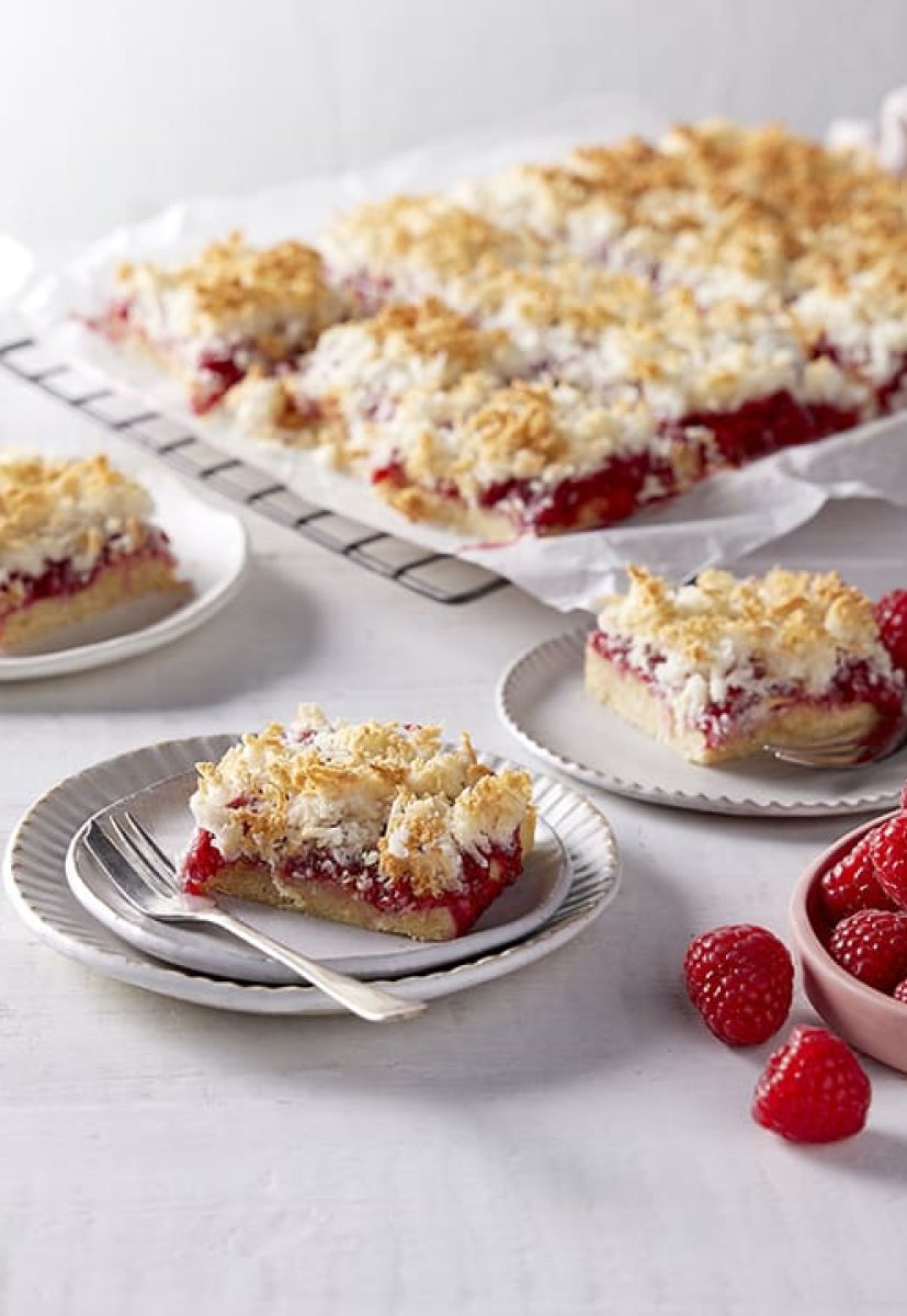 Raspberry Coconut Slice
