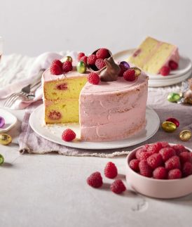 Raspberry-lemon Easter cake