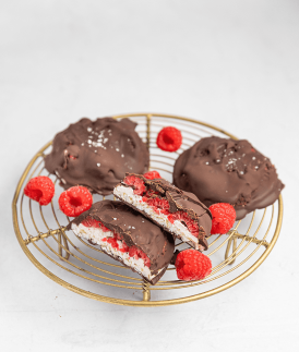 Healthy Raspberry Wagon Wheels