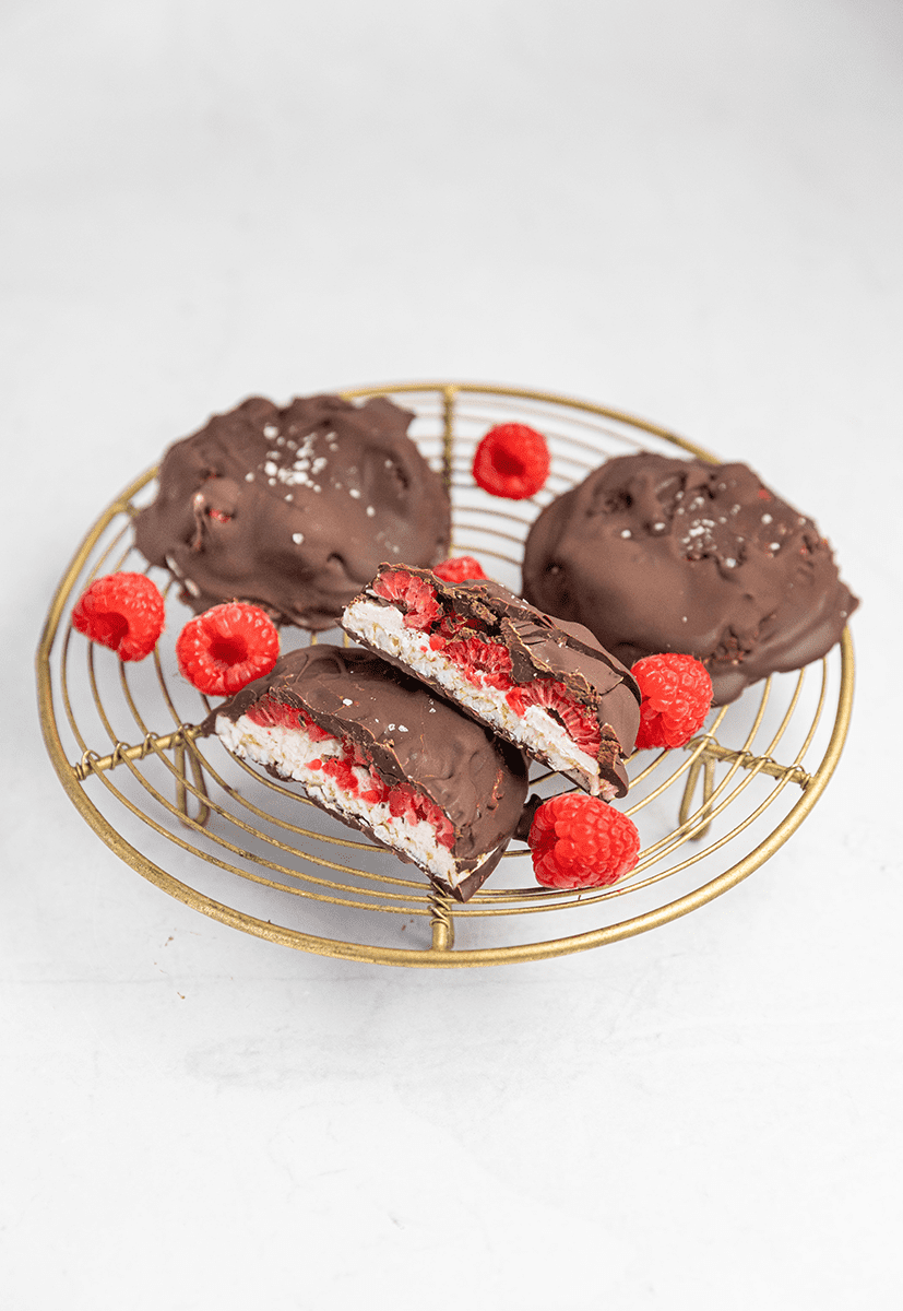 Healthy Raspberry Wagon Wheels