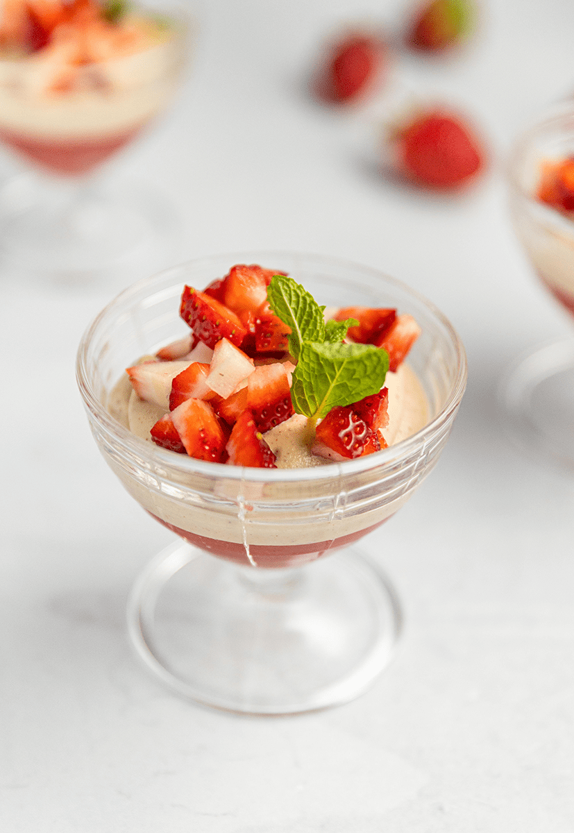Strawberry and Cashew Pudding